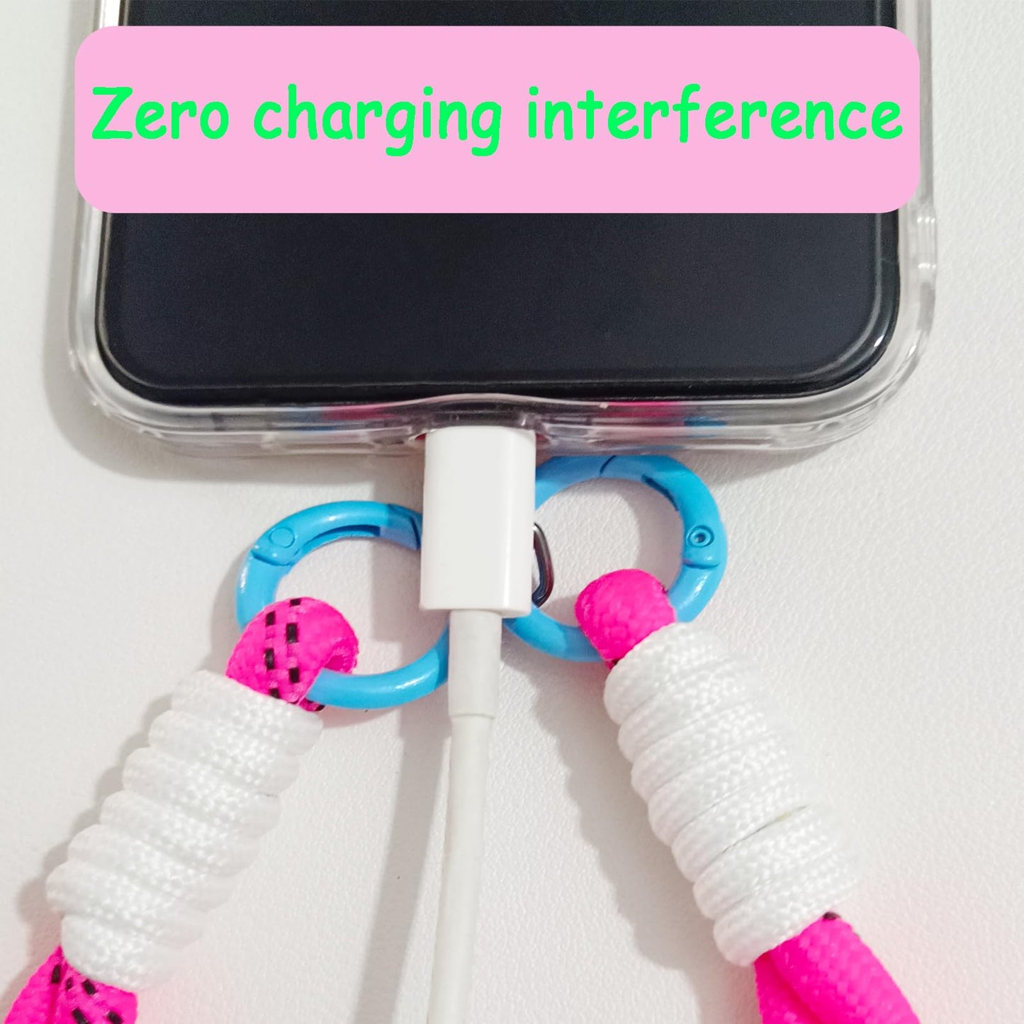 ISEMRO 2Pcs Phone Wrist Strap,Universal Cellphone Lanyard with 4pcs Tether Tab (Green+Rose Red)