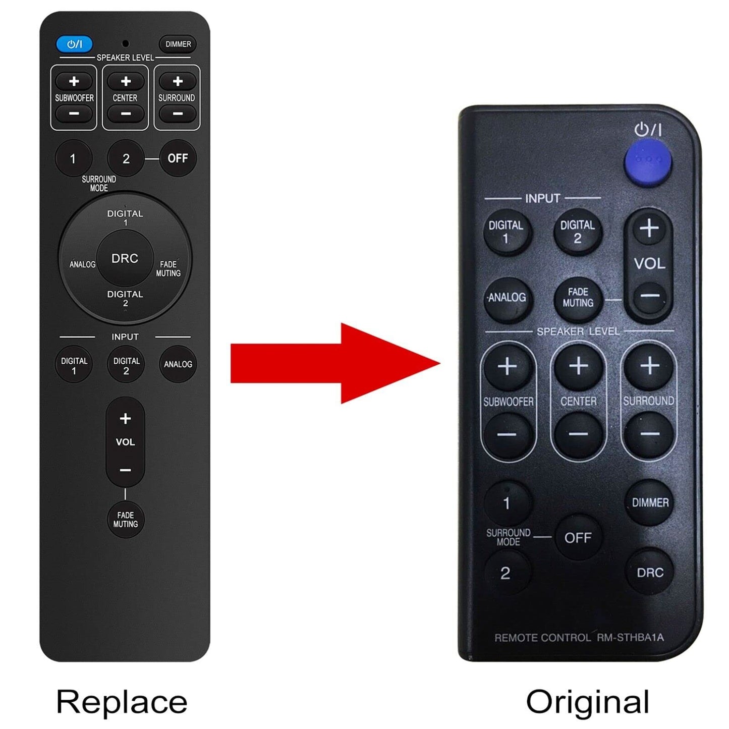 NTQinParts Replacement Remote Control Controller for JVC Soundbar Home Theater System TH-BA1 THBA1