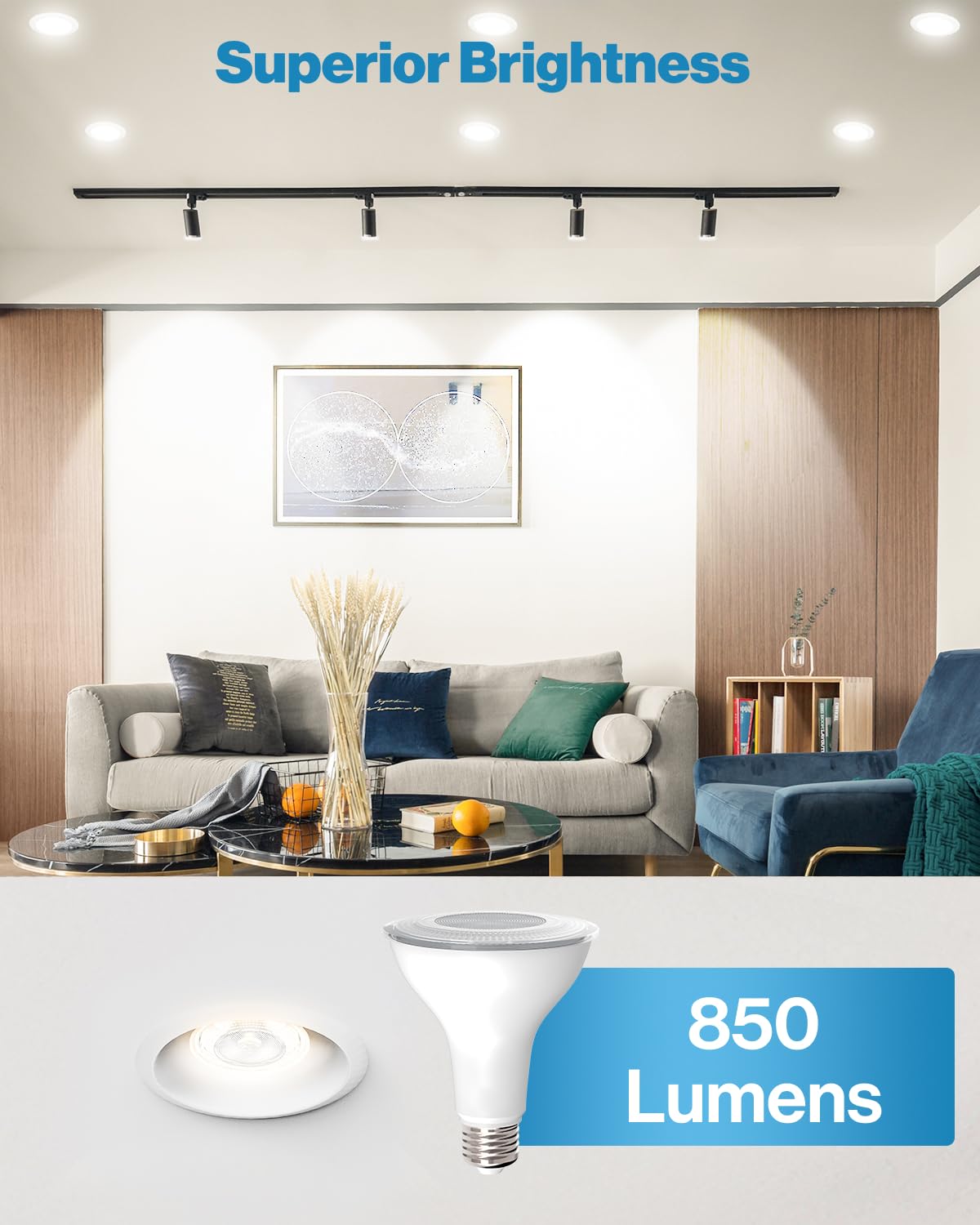 Sunco 10 Pack PAR30 LED Bulb Flood Light, E26, 11W=75W Dimmable, Long Neck