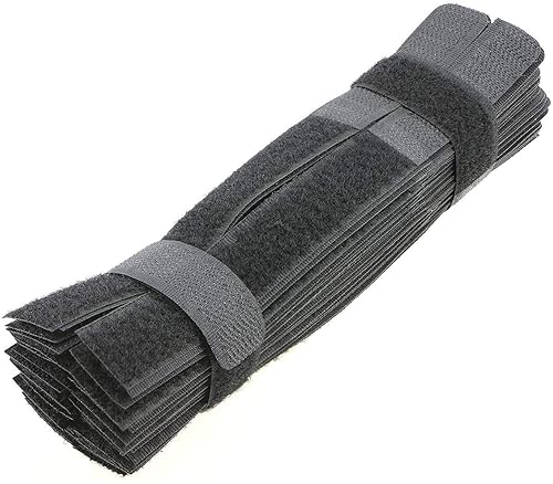 Pasow 50pcs Cable Ties Reusable Fastening Wire Organizer Cord Rope Holder 7 Inch (Black)