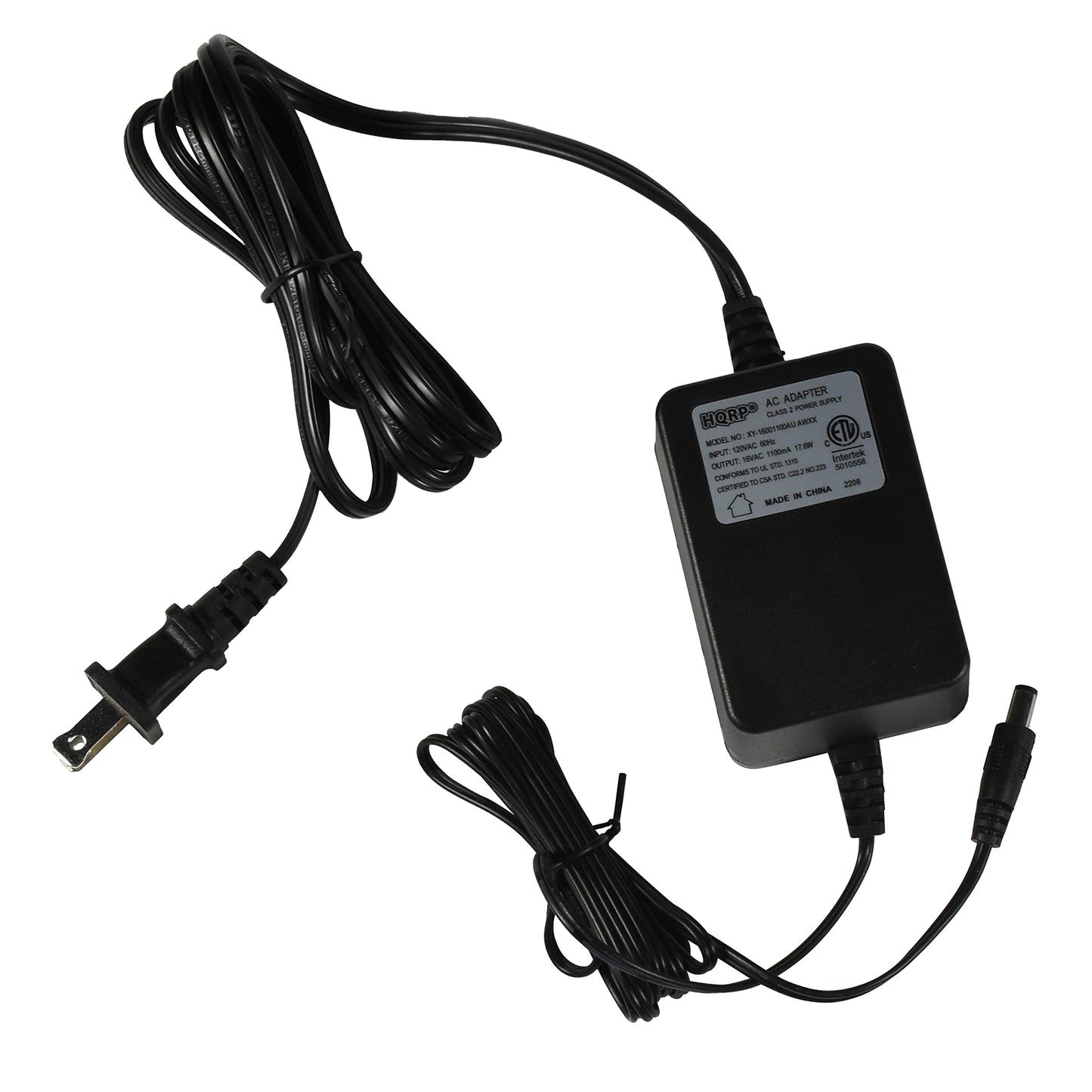 HQRP 16V AC Adapter Compatible with Condor DV-1611A DV1611A Power Supply Cord