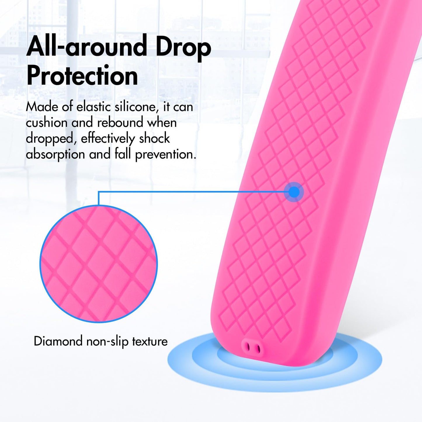 LEFXMOPHY Remote Cover for Super Box S5 PRO, S4 PRO, S5 S 5 S6 MAX 2024 2025, S 6-Ultra, S 6-MAX TV Voice Remote Case Pink Sleeve Glow in Dark