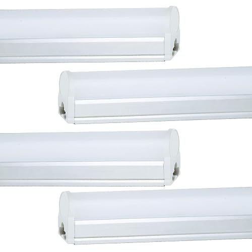 Newhouse Lighting 4FT T5 Light Fixture LED Shop Light 20W w/Selectable CCT, 2000 Lumens, 2700/4100K/5000K, Utility Ceiling Lights Linkable for Garage