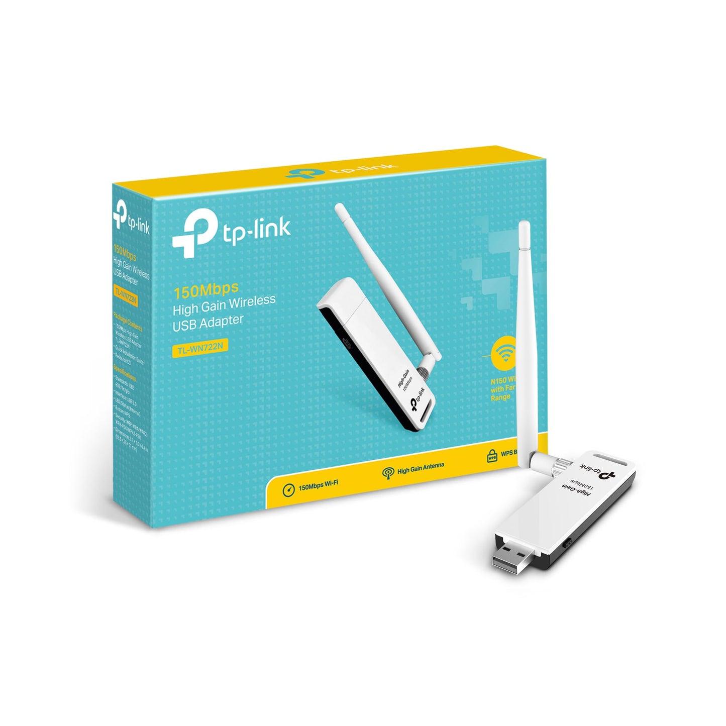 TP-Link Nano USB WiFi Dongle 150Mbps High Gain Wireless Network Adapter for PC Desktop and Laptops. Supports Win10/8.1/8/7/XP Linux 2.6.18-4.4.3, Mac