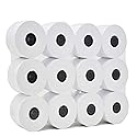 (48 Rolls) Adding Machine/Calculator Roll, 2-1/4" x 150 ft, White - adding machine paper rolls tape - printing calculator