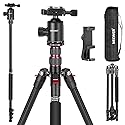 NEEWER 77 inch Camera Tripod Monopod for DSLR, Phone with 360° Panoramic Ball Head, 2 Axis Center Column, Arca Type QR Plate, Bag, Compact Aluminum
