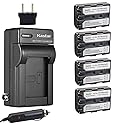 Kastar Battery (4-Pack) and Charger Kit for Sony NP-FM50 NP-FM51 NP-QM50 NP-QM51 NP-FM55H NP-FM30 and Sony CCD-FRV DCR-PC DCR-TRV DCR-DVD DSR-PDX GV