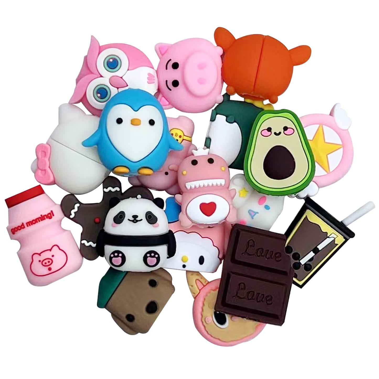 20 Pcs Cable Protector for iPhone/ipad USB Cable, Plastic Cable Protectors Cute Drink Fruit Dinosaur Animals Charging Cable Saver, Phone Accessory