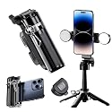 GripPic Mini Selfie Stick Tripod Stand for iPhone ?6-Section Adjustable Height Extension (12-42cm)?10 Meter Remote One Click Control ?Suitable