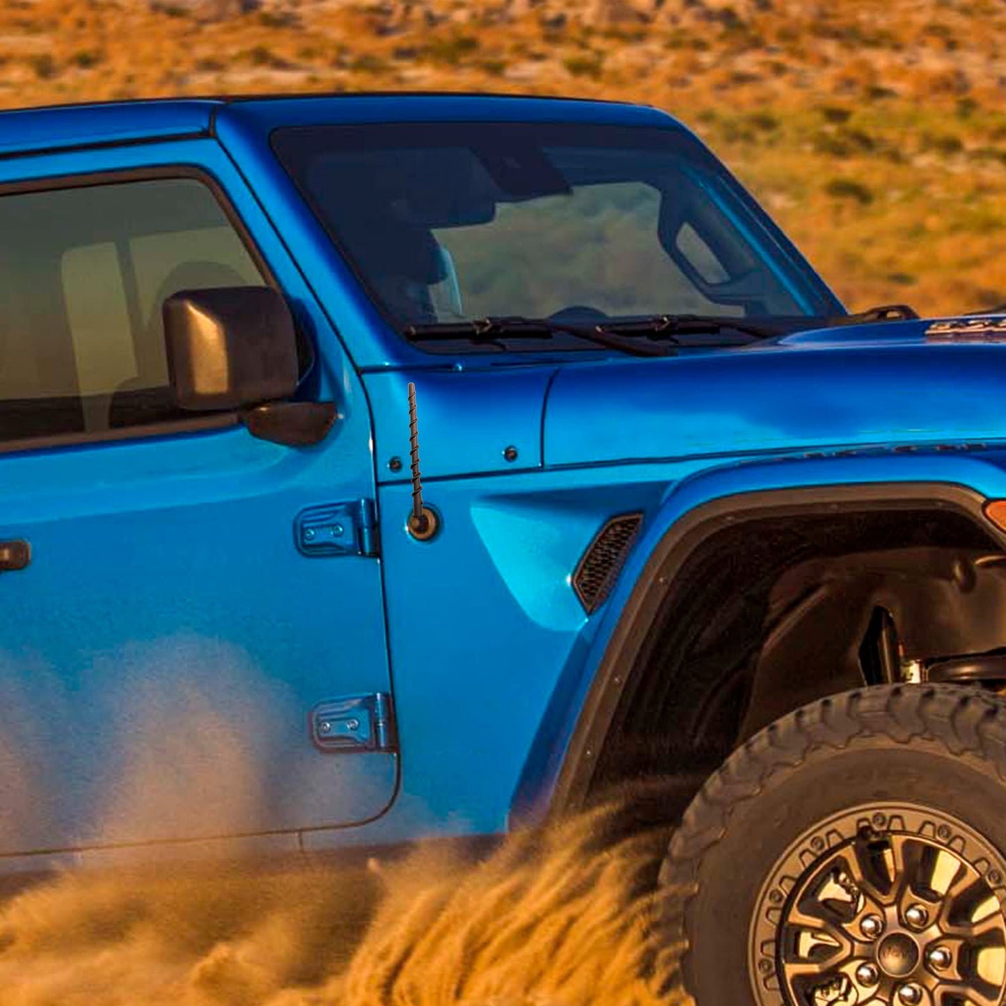 Short Antenna fits 2007-2025 Jeep Wrangler Gladiator Mojave Sahara Rubicon JK JL JT Unlimited Sport S Willys 4xe Accessories, 8 Inch Jeep Car