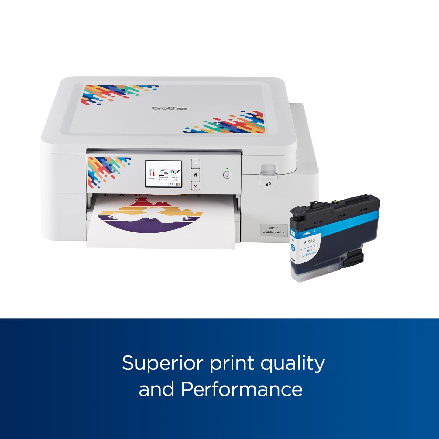 Brother SP01CS Sublimation Ink Cartridge, Cyan, Genuine