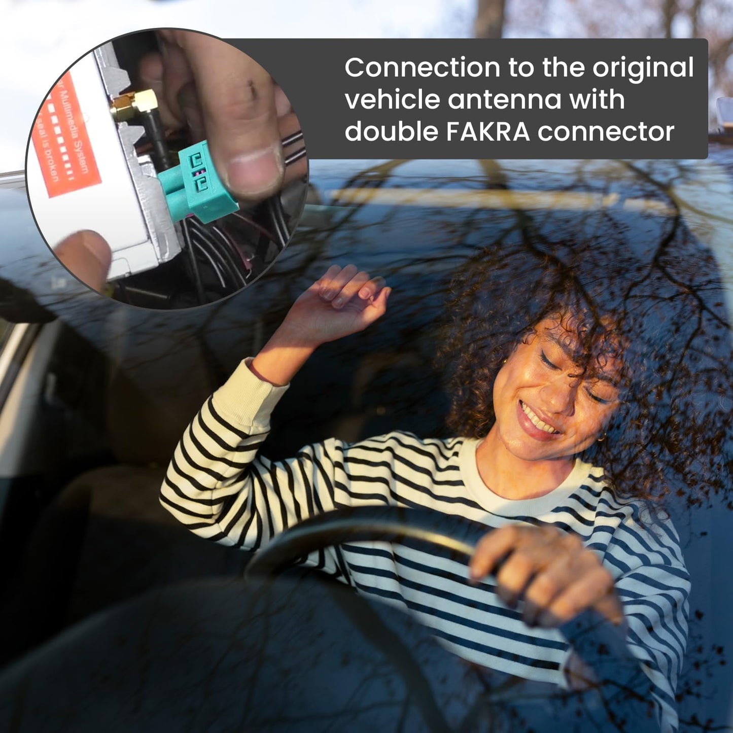 Car Radio Antenna Dual Fakra (Z) to DIN ISO Adapter Plug Compatible with A3 A4 V-W Volvo