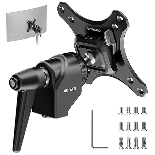 NEEWER VESA Monitor Mount Adapter with Arca Type Quick Release, 360° Rotatable Ball Head, M4 Screw & 5/8" Receiver Light Stand Adapter for TV Screen