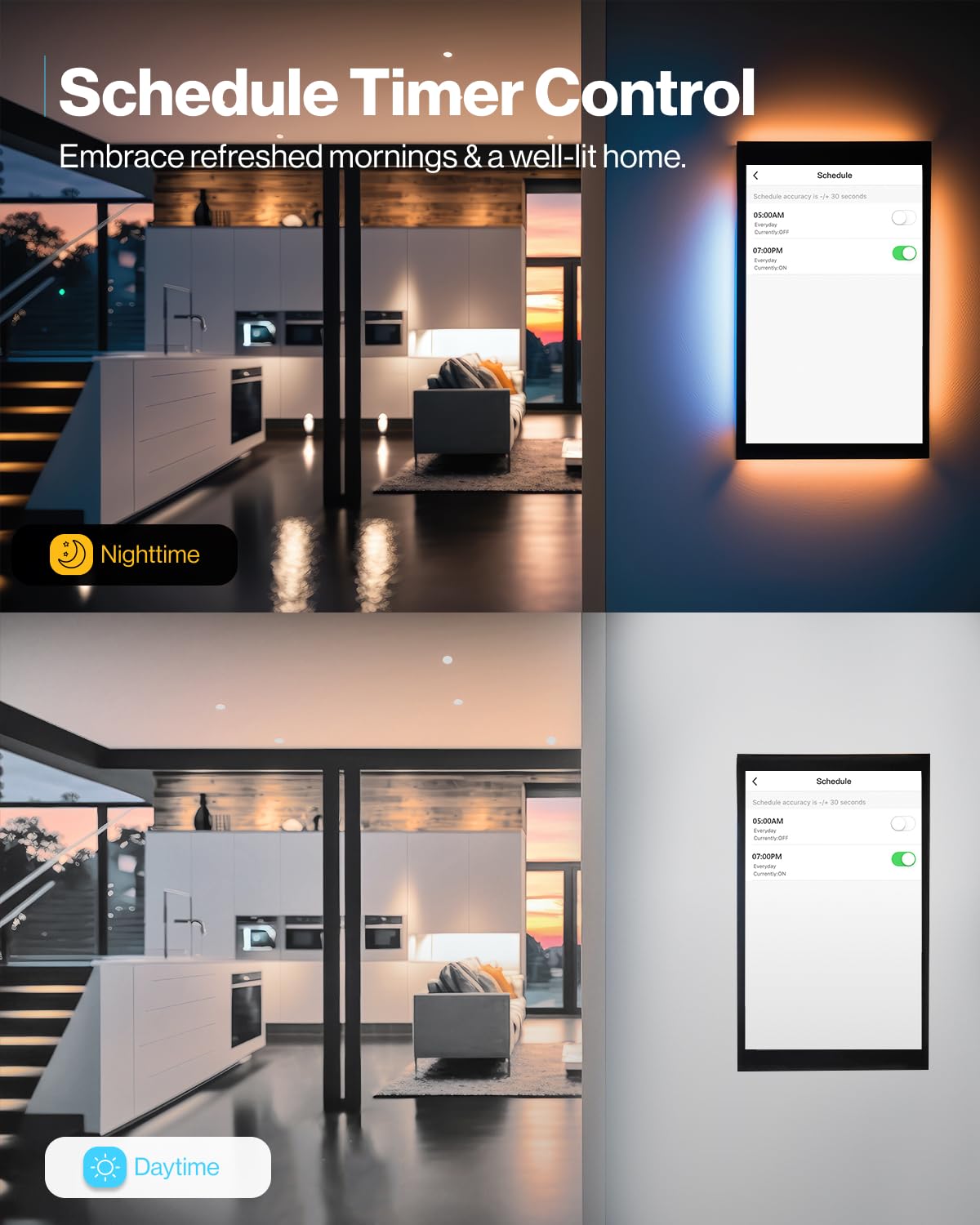 Sunco 6 Pack BR30 Smart LED Bulb Flood Light, WiFi, E26, 650LM, Dimmable
