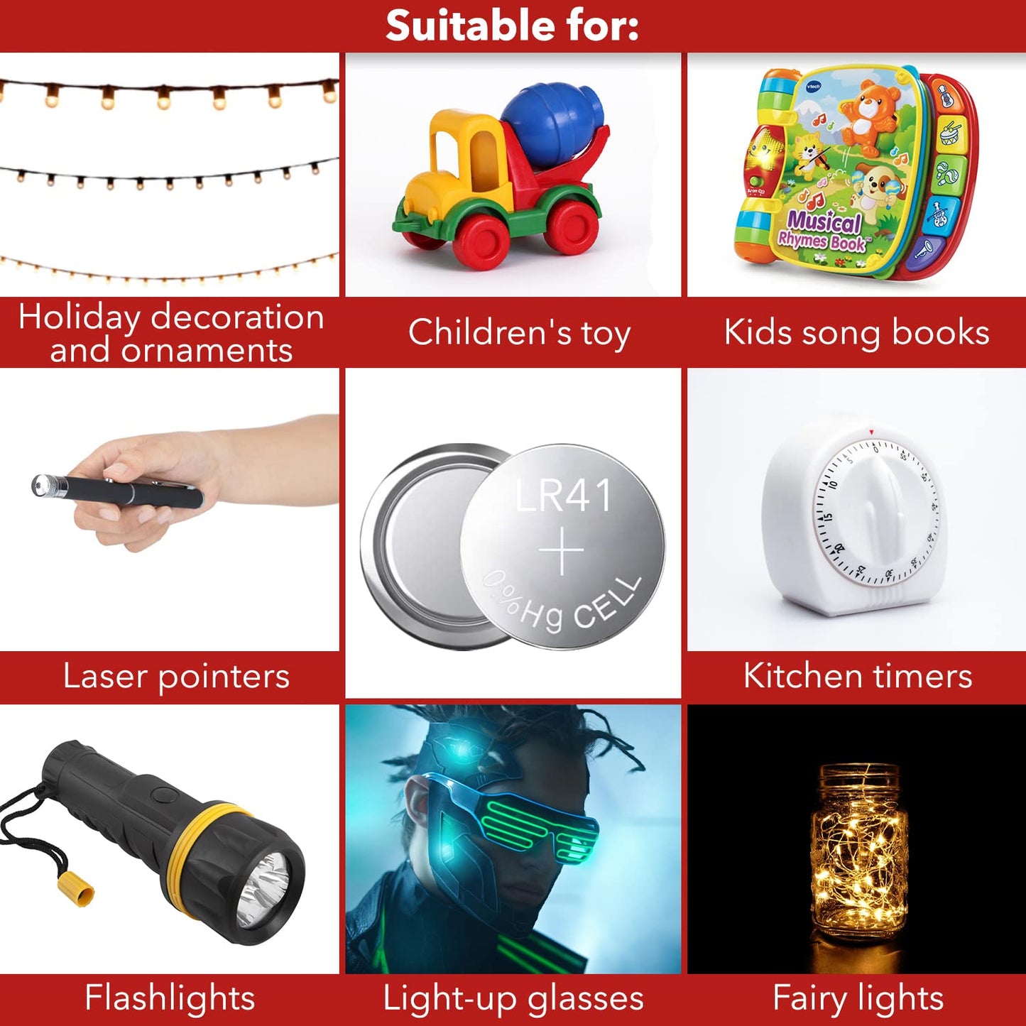 100 Pack LOOPACELL LR44 AG13 357 L1154 A76 Button-Cell Batteries