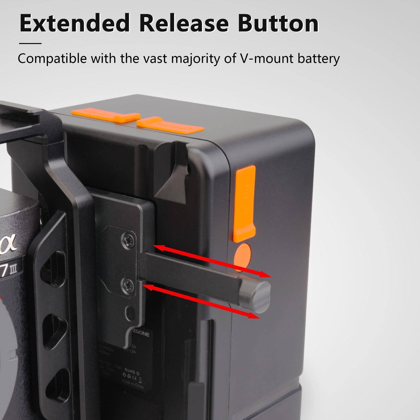 KOERTACOO Mini V Mount Battery Plate with Wedge V- Lock Kit, Compact Quick Release Adapter Plate with 1/4 Installation Screw for Camera Rig, V-Mount