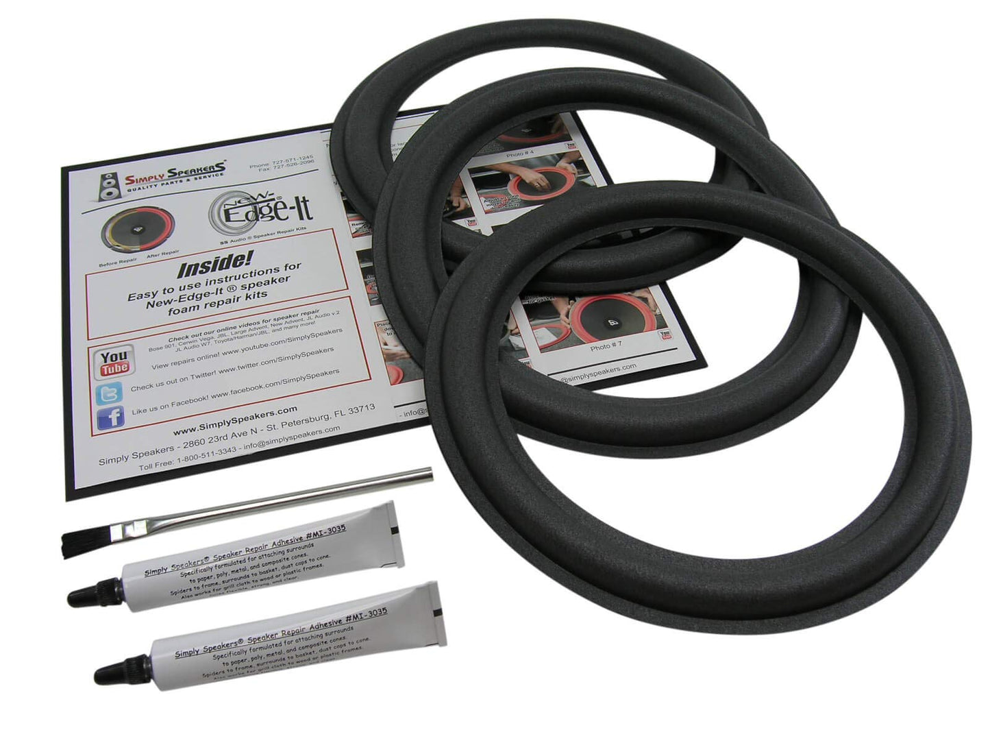 JL Audio 10 Inch Triple Foam Speaker Repair Kit FSK-10JL-3 (Triple)