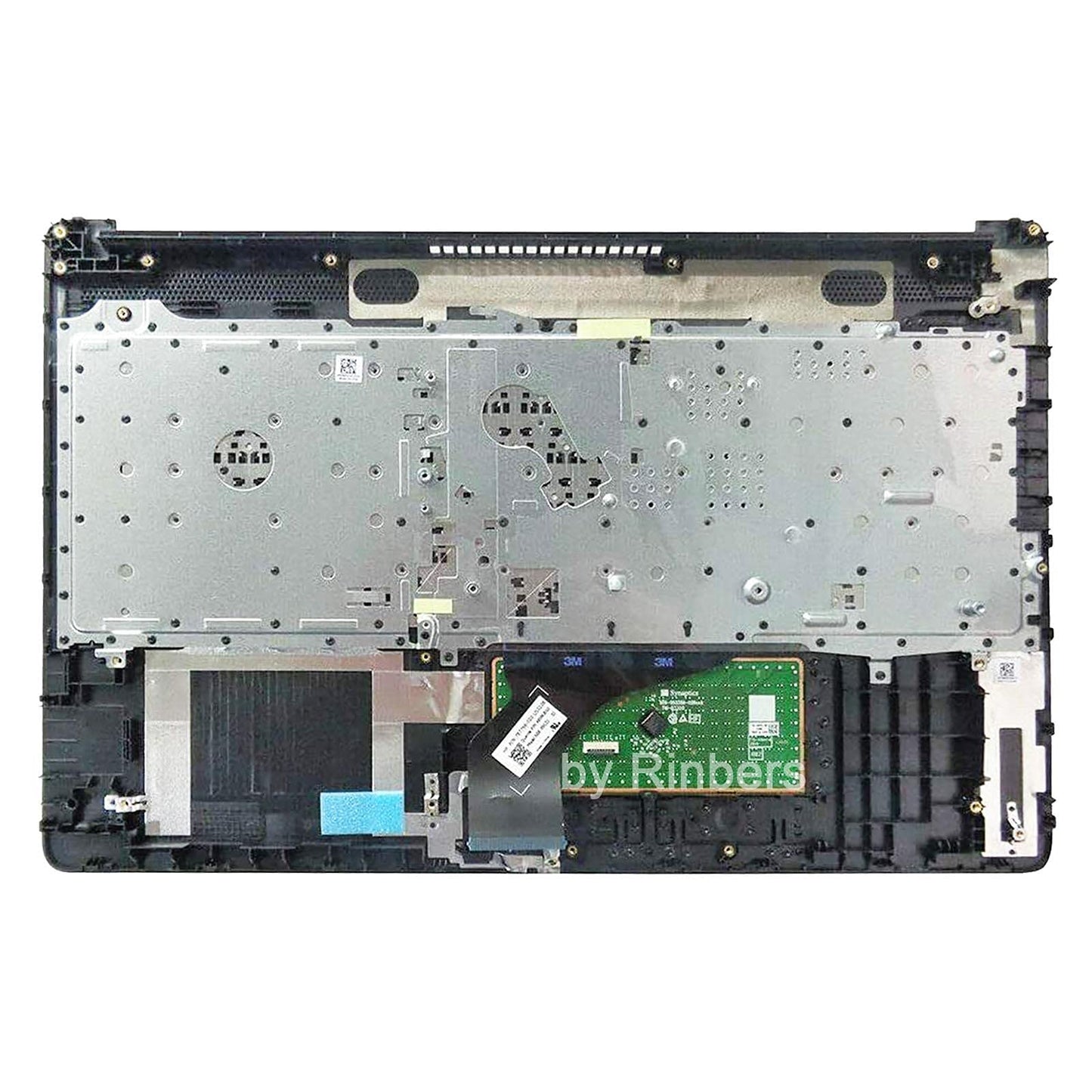 Rinbers 15.6" Laptop Palmrest Upper Case Top Cover with Keyboard and Touchpad Assembly Replacement L20386-001 for HP 15-DA 15-DB 15-DR 250 255 256 G7