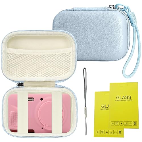 Case for Kodak PIXPRO FZ55,FZ55 Accessories, 1* Hard Carrying Case + 1* Soft Silicone Protective Cover with Removable Lens Cover,Comes with 2 Screen