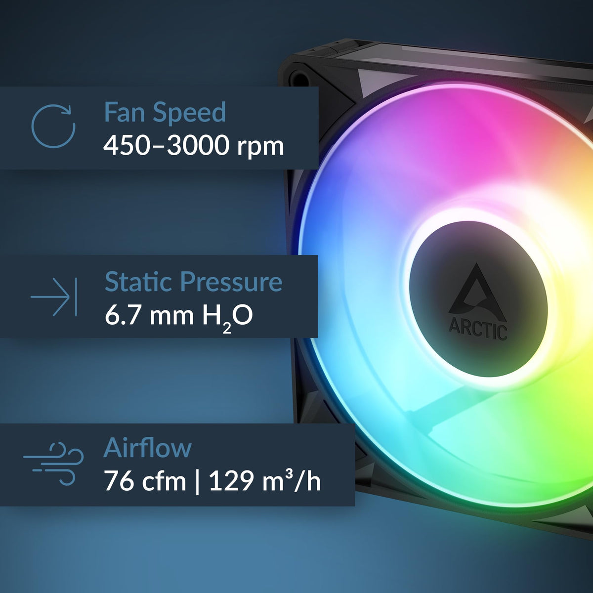 ARCTIC BioniX P12 A-RGB, 120 mm PWM Fan with Daisy Chain