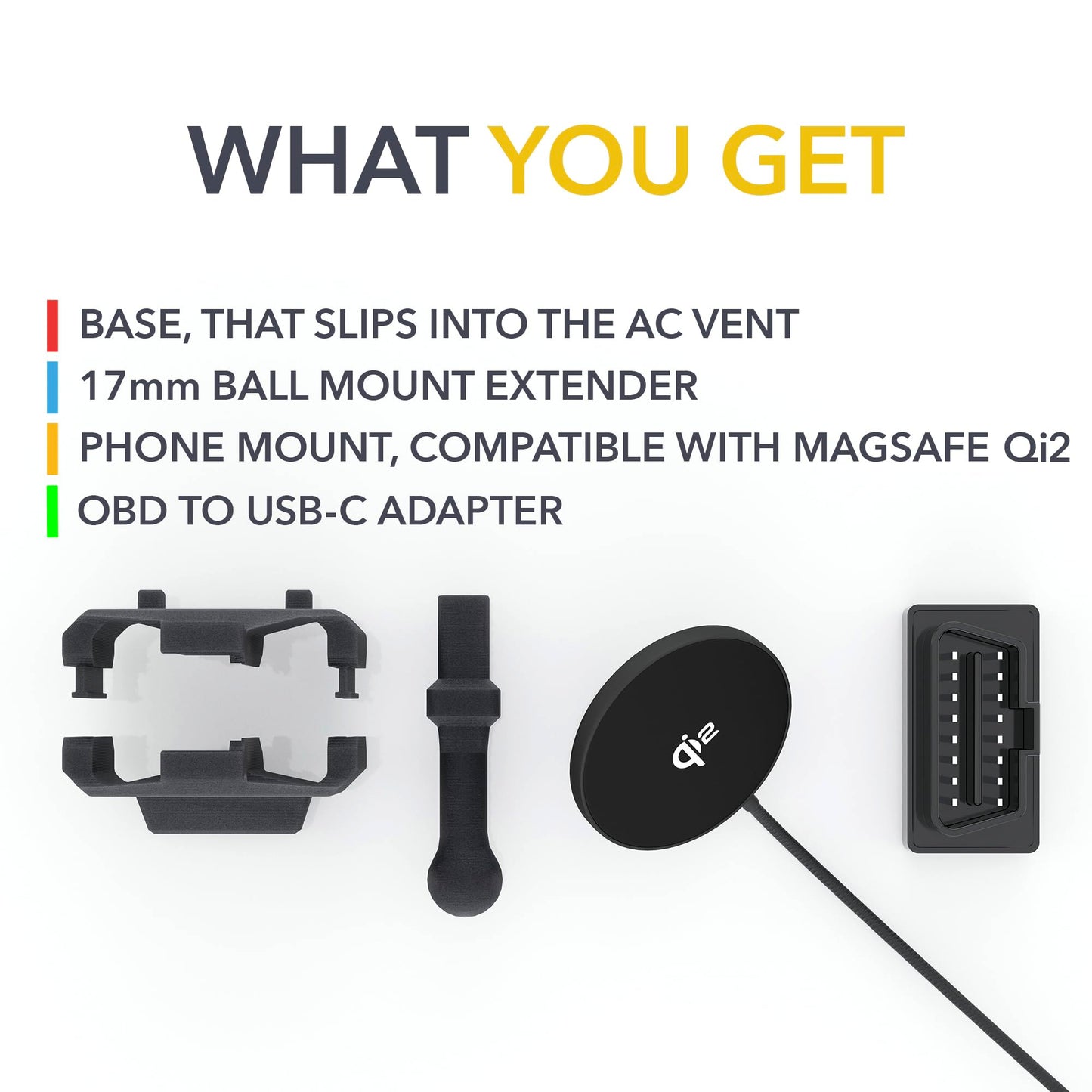 TWRAPS Phone Mount Charger for Tesla Cybertruck 2024-2026, Compatible with MagSafe Cases and iPhone 17 Including Pro & Max, No Glue Magnetic Dash