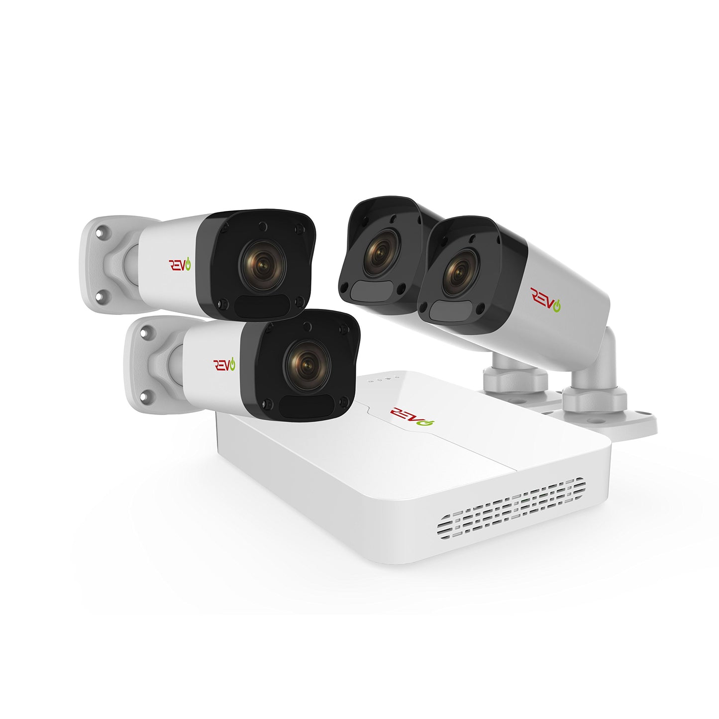 REVO America Ultra HD 4 Ch. 1TB HDD IP NVR Video Surveillance System, 4 x 1080p Bullet Security Cameras - Remote Access via Smart Phone, Tablet, PC