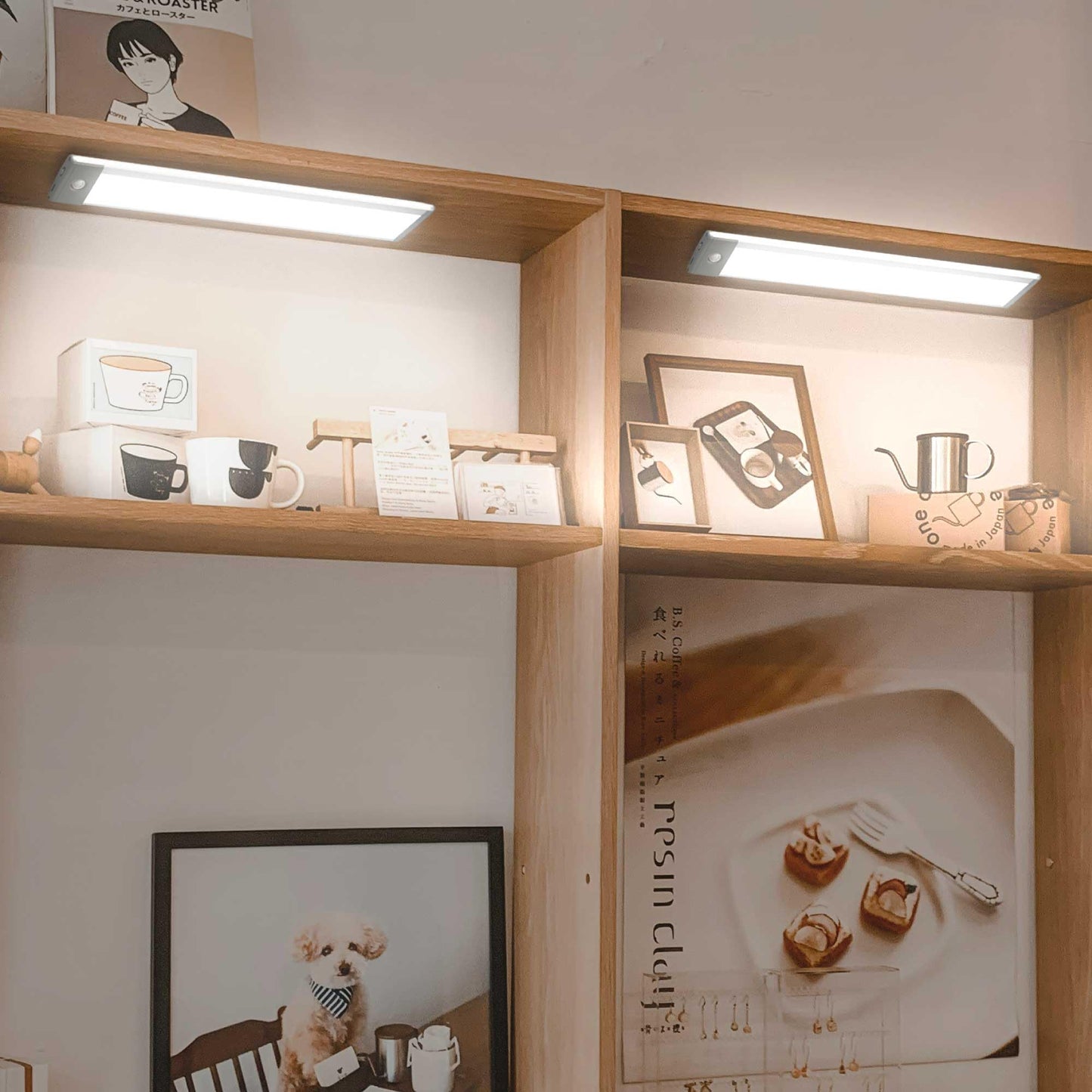 LEPOTEC 54 LED Under Cabinet Light, Pantry, Camper/Caravan, 2500mAh Rechargeable Wireless Motion Sensor Closet Light, Ultra Thin, Glare-Free Lighting