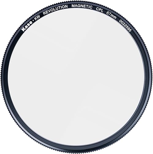 Kase KW Revolution Plus Magnetic CPL Shockproof Tempered Optical Glass Filter w Silver Ring (67mm)