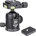 Tripod Ball Head, Camera Tirpod Ball Head Mount 36MM Diameter Ball INNOREL B36N All Metal CNC Panorama Ballhead 1/4" Screw 3/8" Hole for DSLR Camera