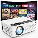 TMY Mini Movie Projector with WiFi and Bluetooth, Compatible with Netflix/Prime Video/YouTube, 1080P Full HD Portable Projector, for Smartphone/TV