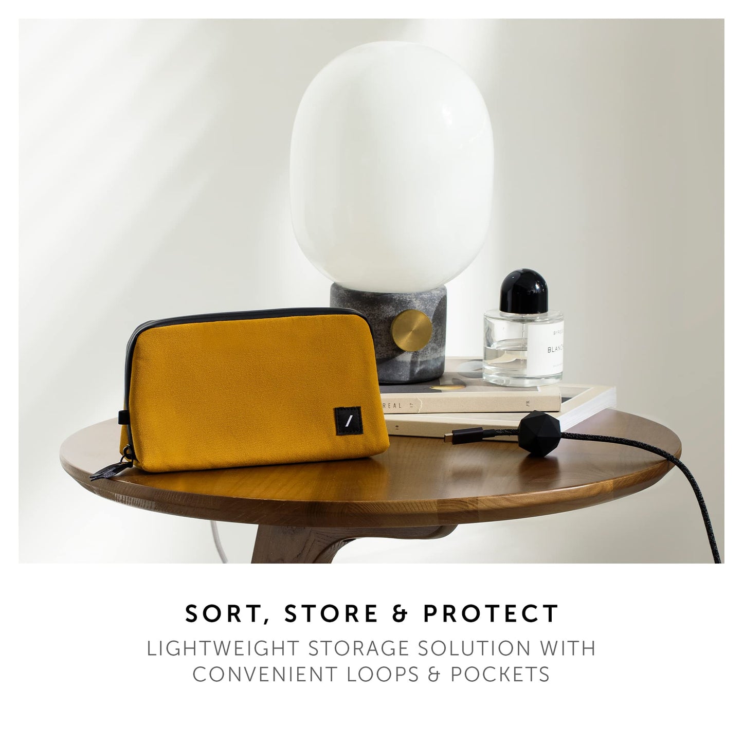 Native Union Stow Lite Organizer W.F.A Tech Organizer - Minimalist Travel Pouch Made of Recycled Materials for Everyday Accessory Storage & Protection