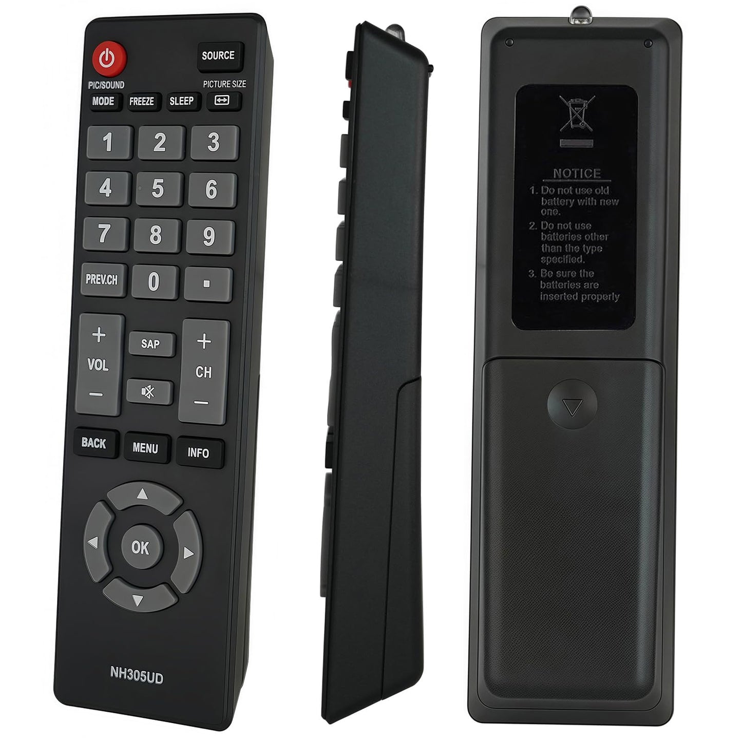 Replacement Remote Control Compatible for for Funai TV NH307UD LF320FX4 LF320FX4F