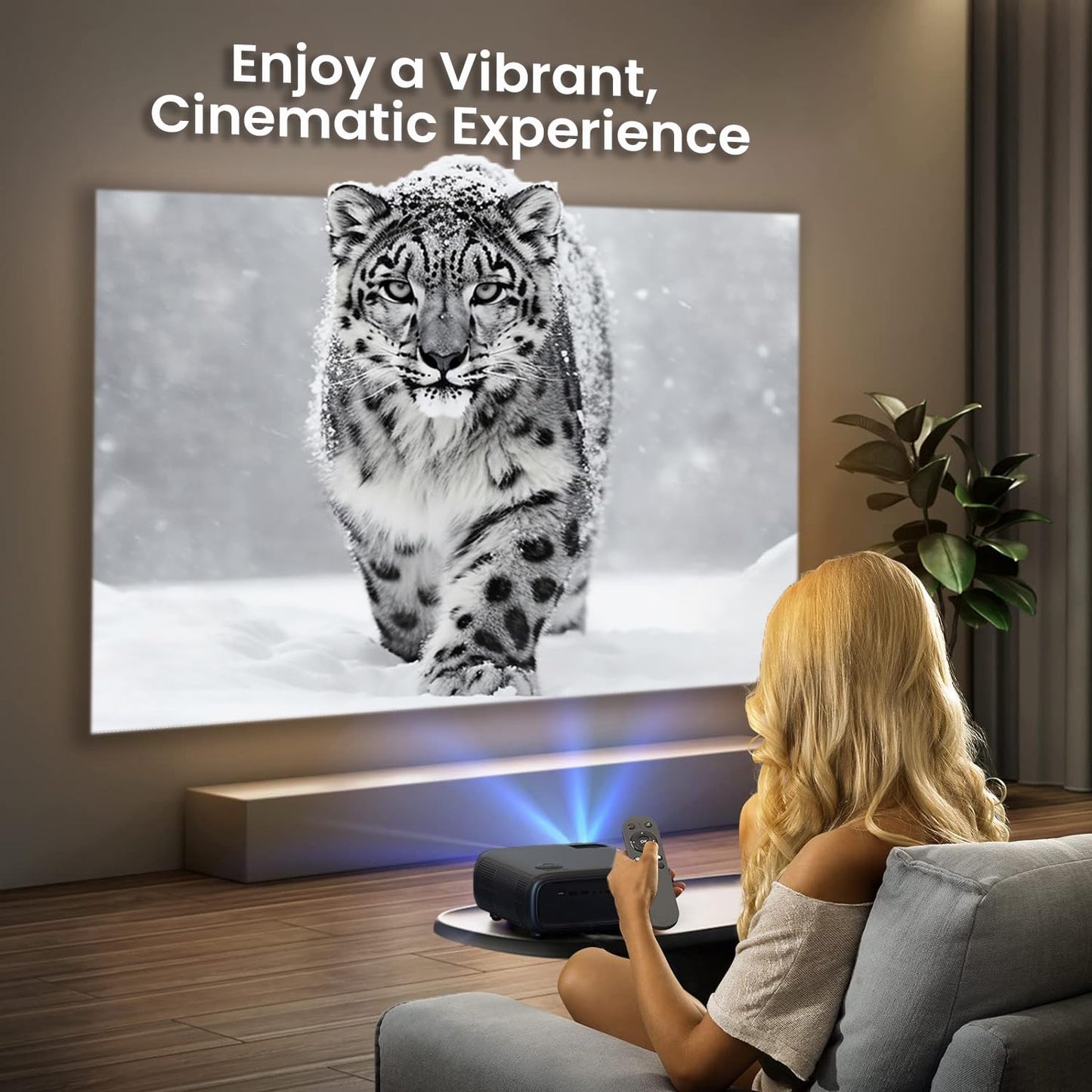 Onn. HD 1080p LCD Home Theater Projector, Streaming Ready, 6' HDMI Cable, 5 Watt Speaker, Remote, 32" - 210" image size, Supports HDMI/USB/MicroSD/AV