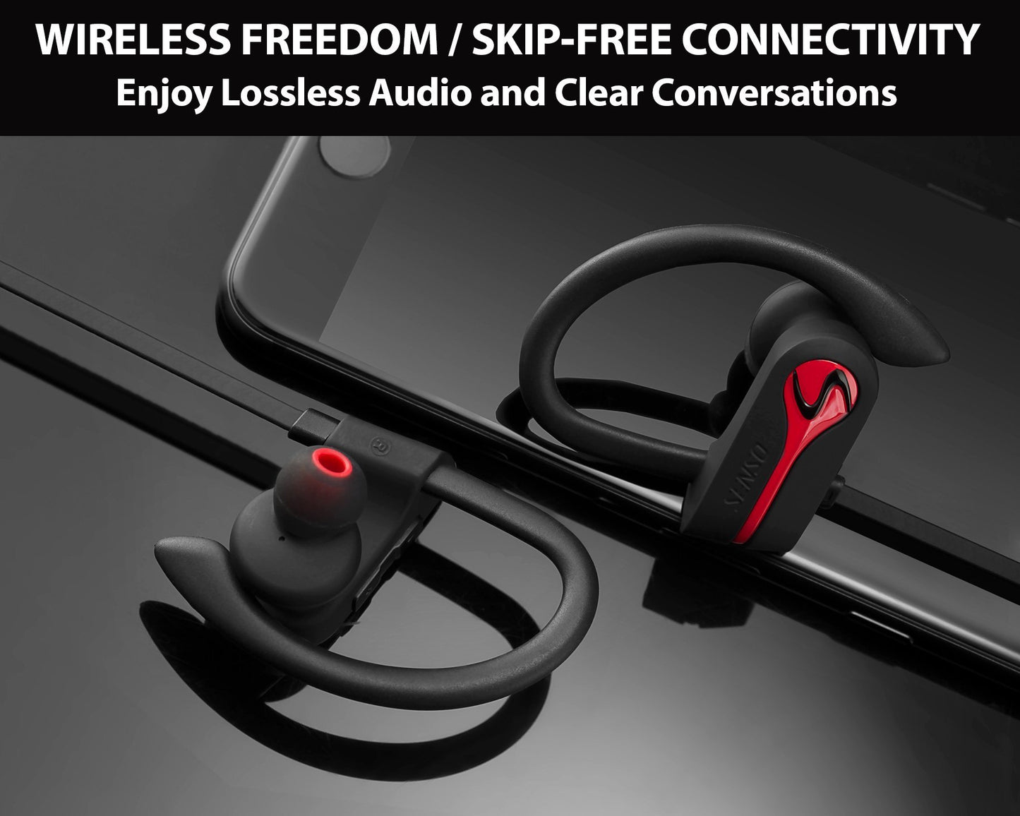 SENSO Bluetooth Headphones, Best Wireless Sports Earphones w/Mic IPX7 Waterproof HD Stereo Sweatproof Earbuds for Gym Running Workout 8 Hour Battery