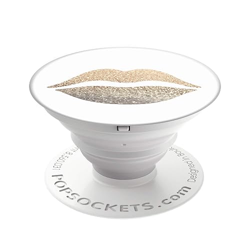 PopSockets: Collapsible Grip & Stand for Phones and Tablets - Gold Lips