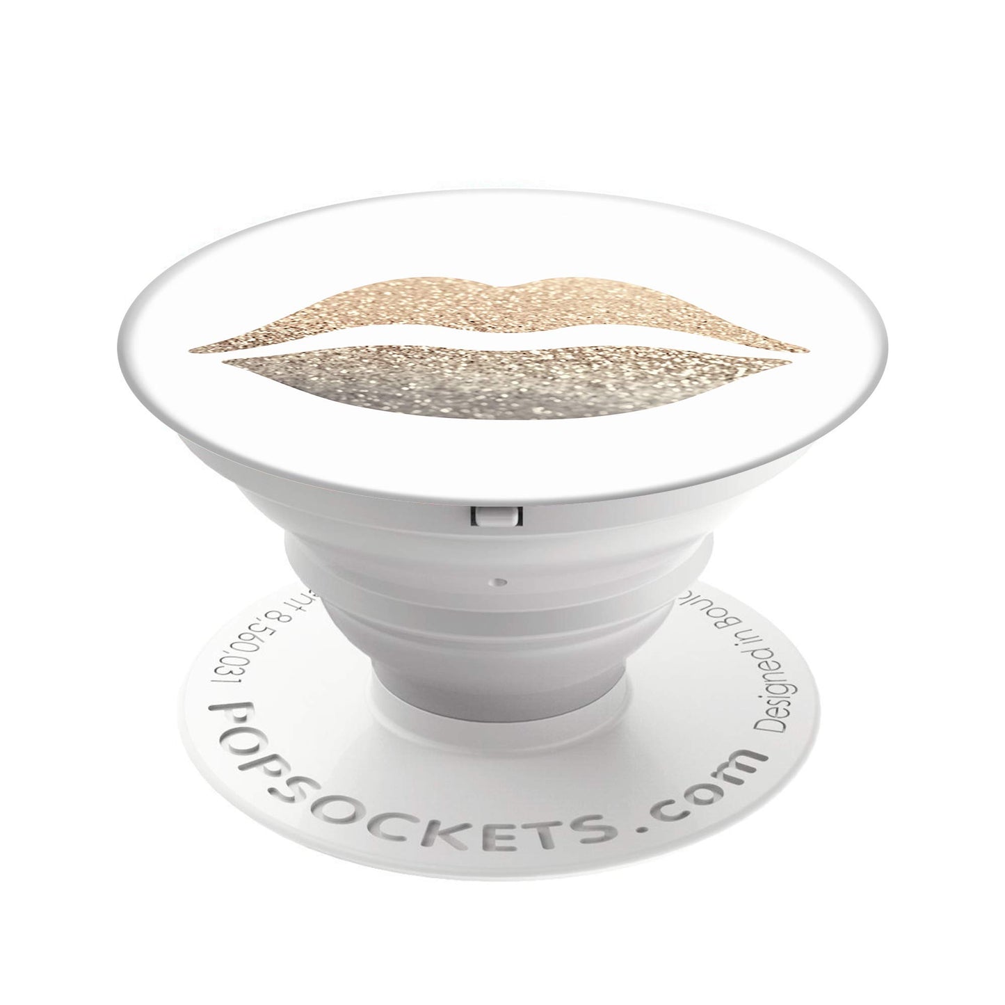 PopSockets: Collapsible Grip & Stand for Phones and Tablets - Gold Lips
