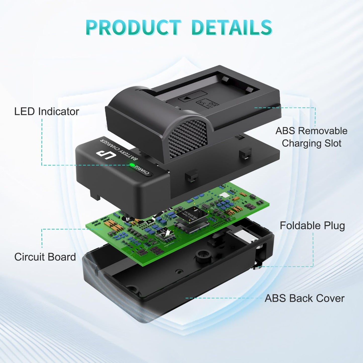 NP-FW50 Battery Charger, LP Charger Compatible with Sony Alpha A6000, A6400, A6100, A6300, A6500, A5100, A7, A7 II, A7R, A7R II, A7R2, A7S, A7S II