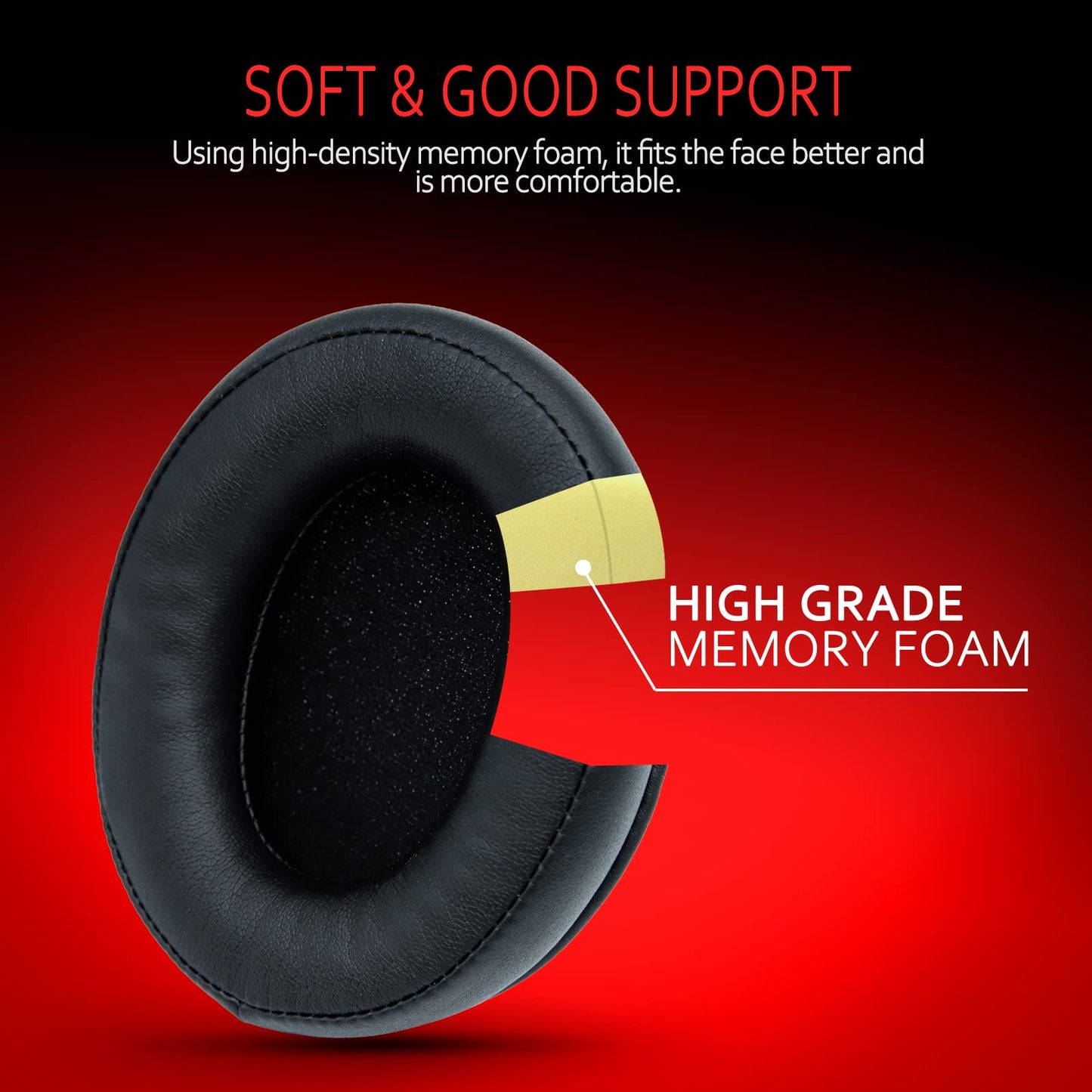 Krone Kalpasmos Replacement Earpads for HyperX Cloud 2, Hyper X Cloud Parts for HyperX ALPHA/1/2/WIRELESS/ALPHA S/CORE/Stinger/Flight/Mix, Soft