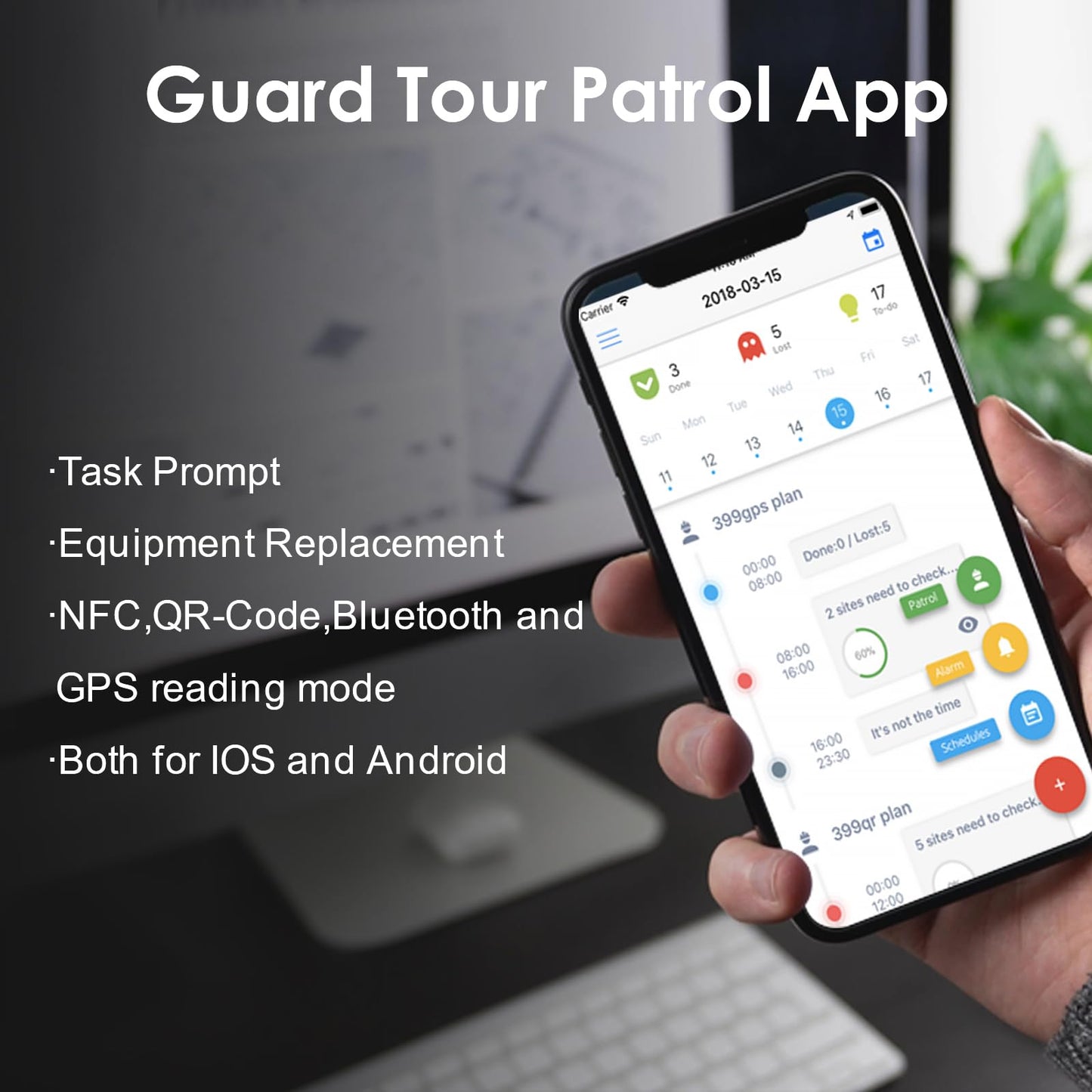 JWM Security Guard Tour Patrol System for Hotels, Hospitals, Logistics, Warehousing, Professional Guard Monitoring Attendance System, Free Cloud