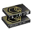 HDMI KVM Extender USB Uncompressed 4K 60Hz HDR Single Over Cat5e/6 up to 300ft, 3 Ports USB2.0 Hub POE+RS232+EDID+3.5mm Stereo Audio and Microphone