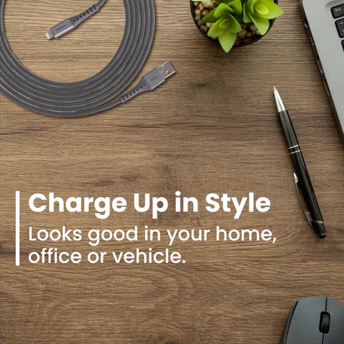 Ventev ChargeSync Alloy Apple Lightning Cable | Universally Compatible with iPhone Devices, Fast Charging, Tangle-Resistant Cord, Mfi Certified…