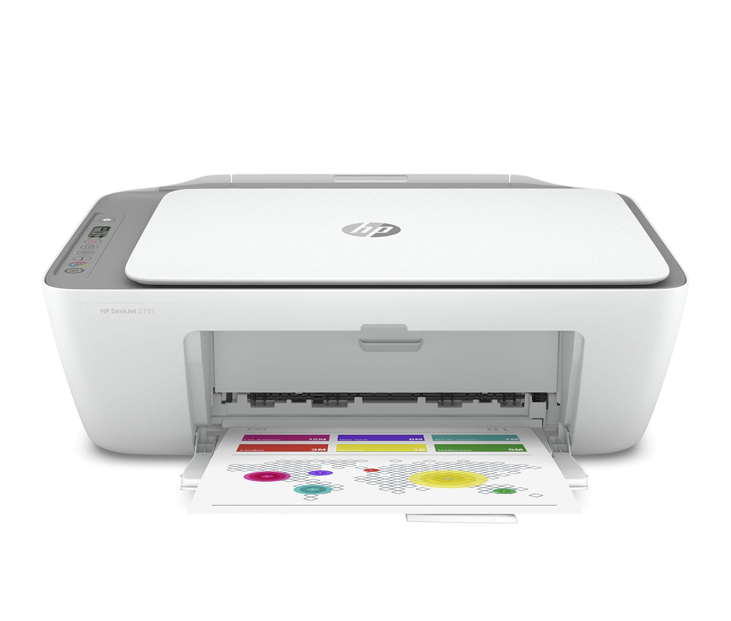 HP DeskJet 2755 All-in-One Wireless Printer Scanner Copier Instant Ink Ready Mobile Print Black 7.5ppm Color 5.5ppm Wifi Inkjet Computer Printers