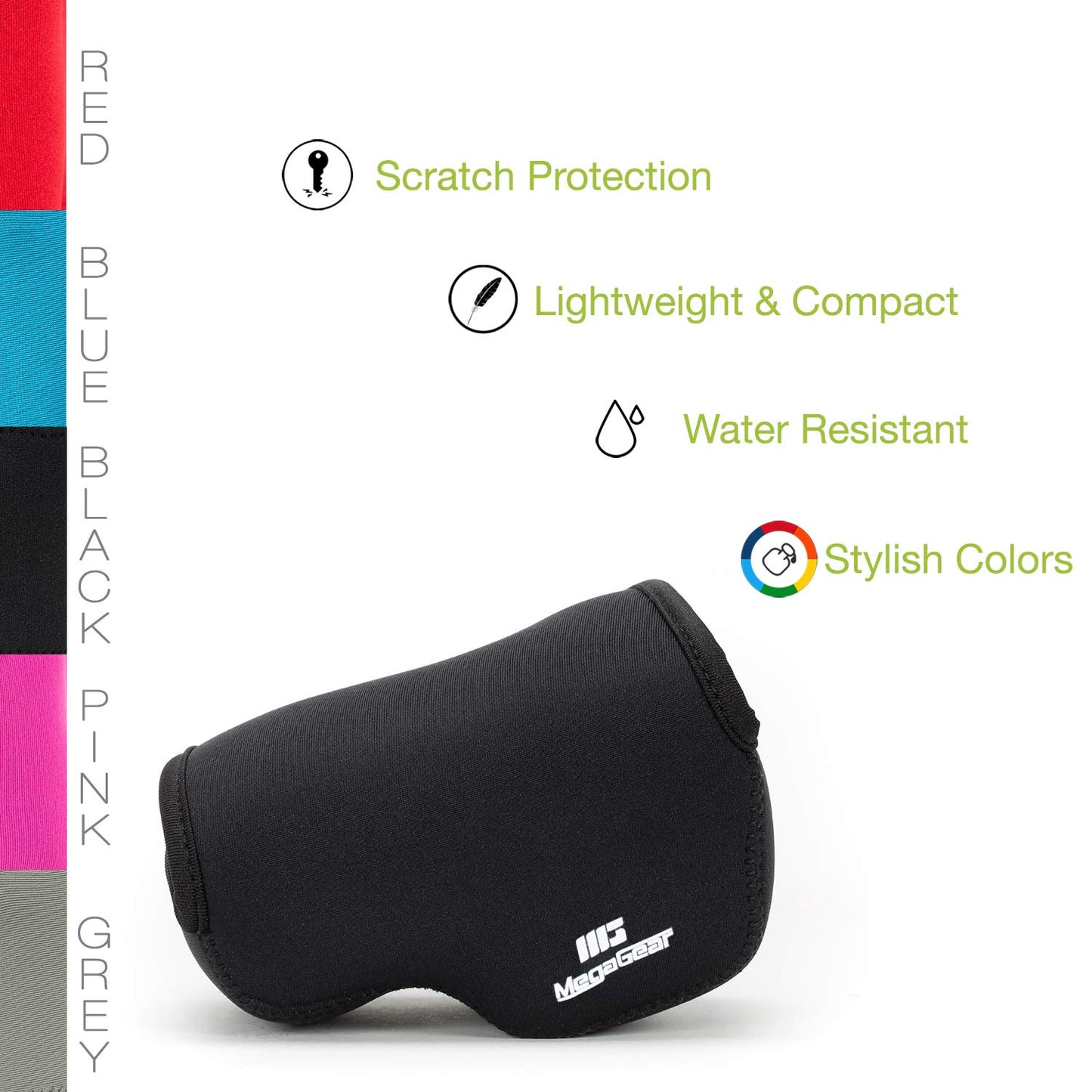 MegaGear ''Ultra Light'' Neoprene Camera Case Bag for Sony Alpha A5100, A5000 (16-50mm), NEX-5T, NEX-3N, NEX-5R cameras (Black)