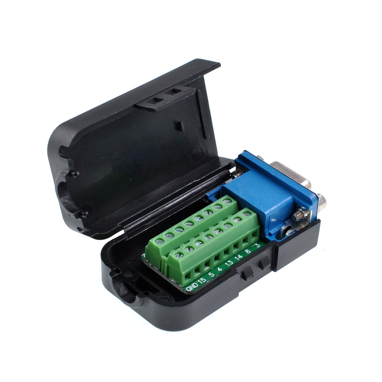 GANASOME DB15 VGA Female Connector Adaptor with Nut Terminal Breakout Board - Enhanced Protection and Easy Wiring