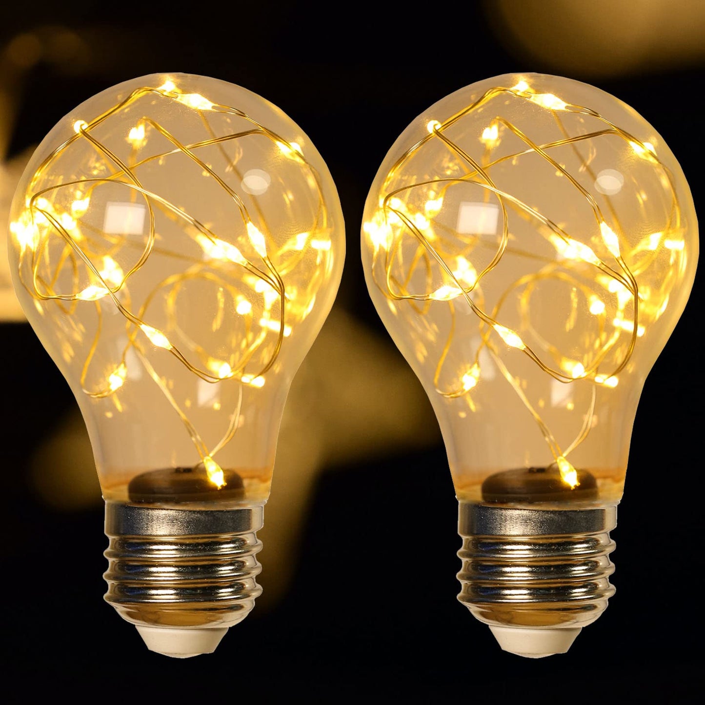 HOWORR Decorative Light Bulb, 2W LED Fairy Light Bulbs, 15W Equivalent Cute Light Bulbs for Pendant Light Fixtures, Bedroom, Living Room, Christmas