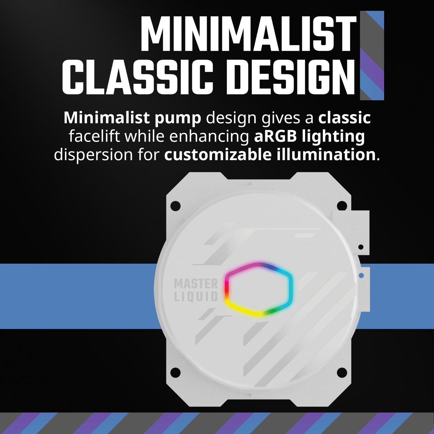 Cooler Master 240L Core AIO CPU Liquid Cooler - 240mm Radiator, 2x ARGB PWM Fans, Patented Gen S Dual-Chamber Pump, Quiet Cooling & Easy Installation