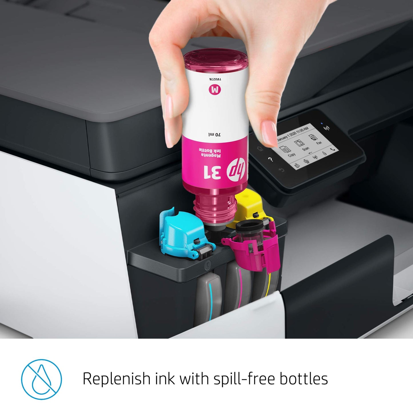 HP Smart -Tank Plus 651 Wireless All-in-One Ink -Tank Printer | up to 2 Years of Ink in Bottles | Auto Document Feeder | Mobile Print, Scan, Copy