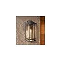 Kathy Ireland Sierra Craftsman Art Deco Outdoor Wall Light Fixture Rubbed Bronze Brown Steel 16 1/2" Seedy Glass Panels for Exterior House Porch Patio