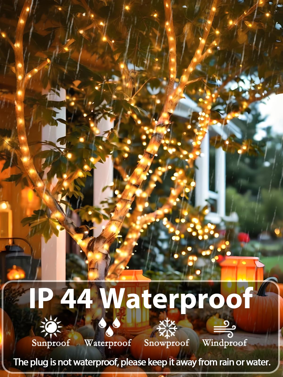 Upgraded 75.8 FT 200 LED Christmas String Lights Outdoor/Indoor, Timer & Memory Function & 8 Modes, Extendable Green Wire Waterproof Fairy String