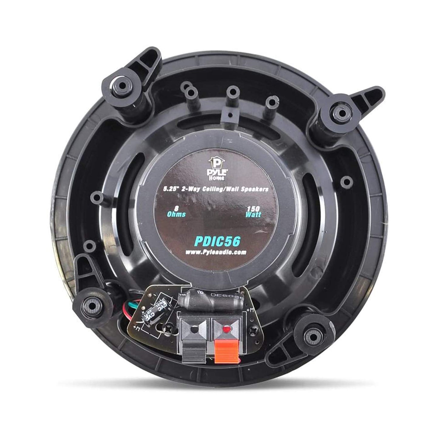 Pyle 5.25'' In-Wall/In-Ceiling Dual Speakers (Pair) - 2-Way Woofer Speaker System 1/2” Polymer Tweeter Flush Mount w/ 80Hz - 20kHz Frequency Response